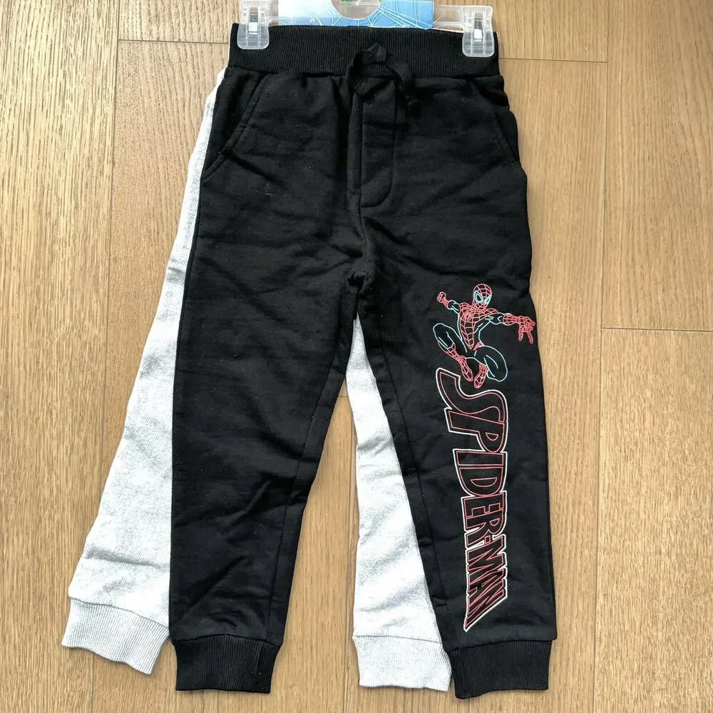 2 Spider-Man Boy's Toddler 2PC Jogger Pants Set NWT - Size 5